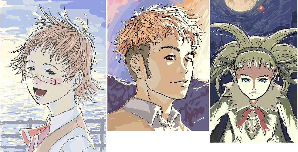 00s, alyssa_searrs, blonde_hair, blue_eyes, brown_eyes, brown_hair, cpt, glasses