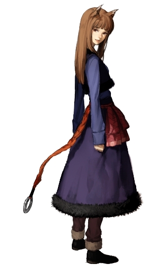 1girl, animal_ears, bad_id, bad_pixiv_id, brown_hair, dress, female_focus, holo