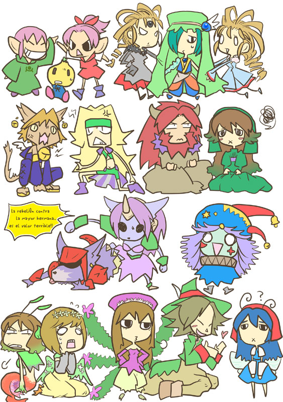 .hack//, 5boys, 6+girls, akuta_(shirokuma_pastel), bad_id, bad_pixiv_id, blonde_hair, brown_hair