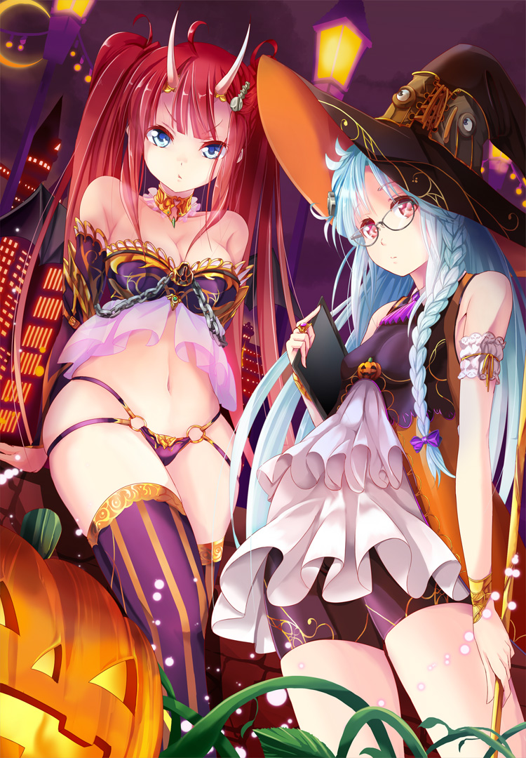 2girls, ahoge, arm_garter, bare_shoulders, bemani, bike_shorts, blue_eyes, blue_hair