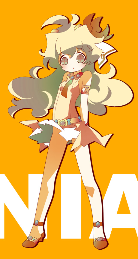 00s, 1girl, arm_behind_back, ascot, expressionless, female_focus, floating_hair, full_body