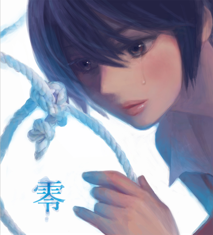 1girl, black_eyes, black_hair, blush, crying, fatal_frame, fatal_frame:_maiden_of_black_water, female_focus