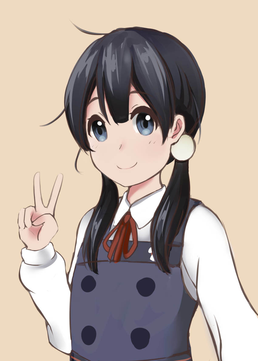 10s, 1girl, absurdres, black_hair, blue_eyes, highres, kitashirakawa_tamako, long_hair