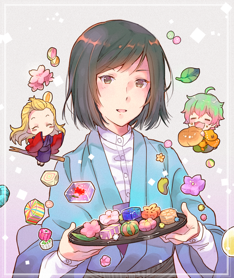 10s, 3boys, :3, :d, =_=, ^_^, ahoge, bad_id