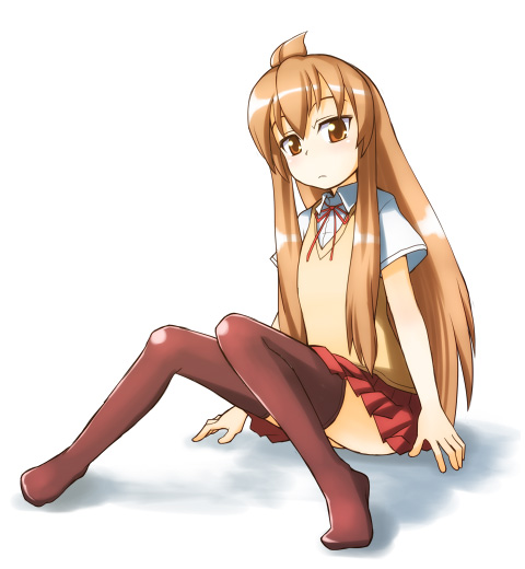 00s, ahoge, blonde_hair, long_hair, minami-ke, minami_chiaki, school_uniform, serafuku