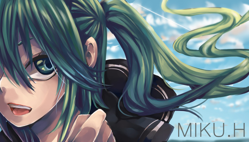 1girl, bad_id, bad_pixiv_id, character_name, female_focus, floating_hair, green_eyes, green_hair