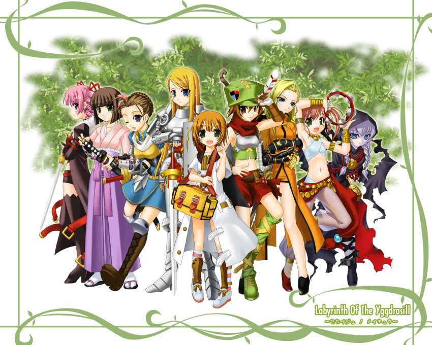 6+girls, :d, ;d, age_difference, alchemist_(sekaiju), alchemist_4_(sekaiju), annotated, antenna_hair