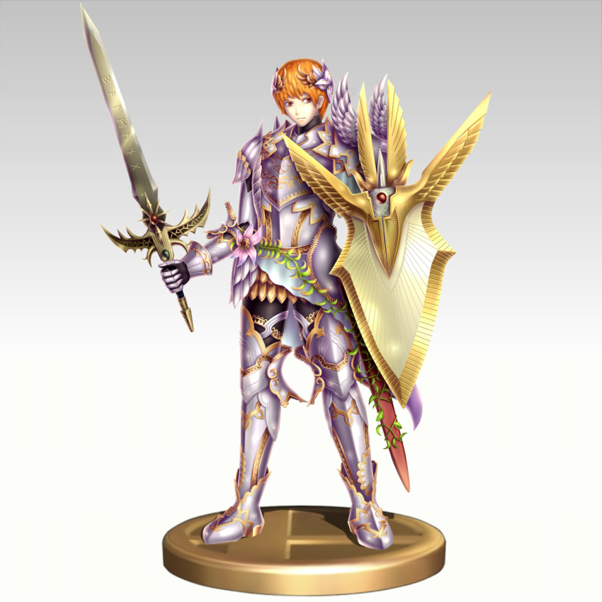 1boy, armor, bad_id, bad_pixiv_id, faulds, freyr_(reginleiv), full_armor, gauntlets