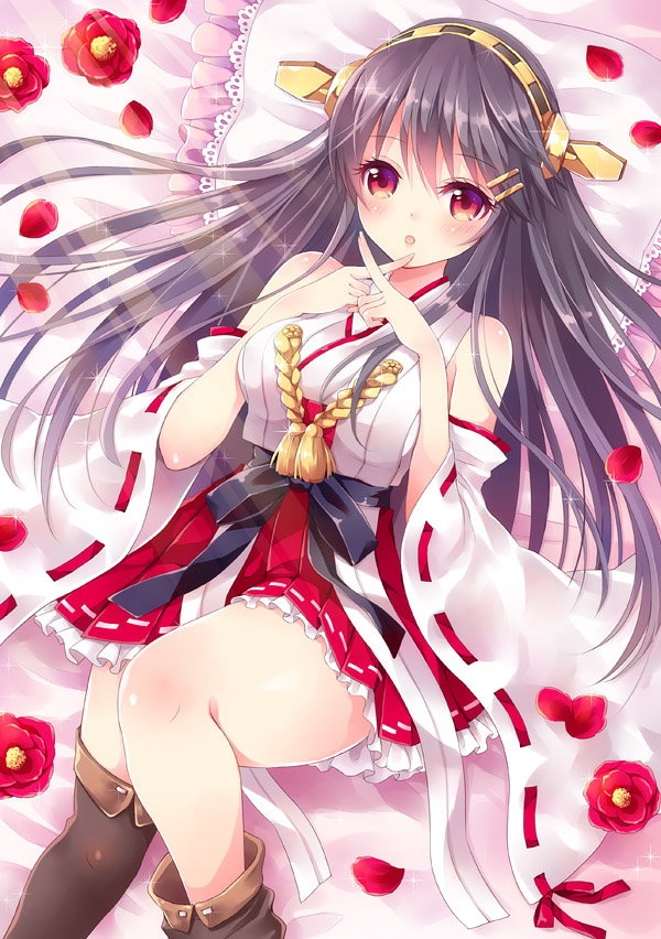 10s, 1girl, bad_id, bad_pixiv_id, bare_shoulders, black_hair, blush, breasts