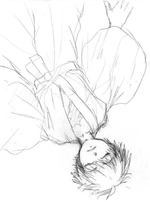 00s, 1boy, bad_id, bad_pixiv_id, child, ebiguracoro, closed_eyes, graphite_(medium)