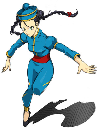 1girl, ahoge, asami_juusuke, black_hair, braid, breasts, chinese_clothes, double_bun, female_focus, hair_bun, hat, long_hair, pai_chan, sash, small_breasts, solo, twin_braids, virtua_fighter