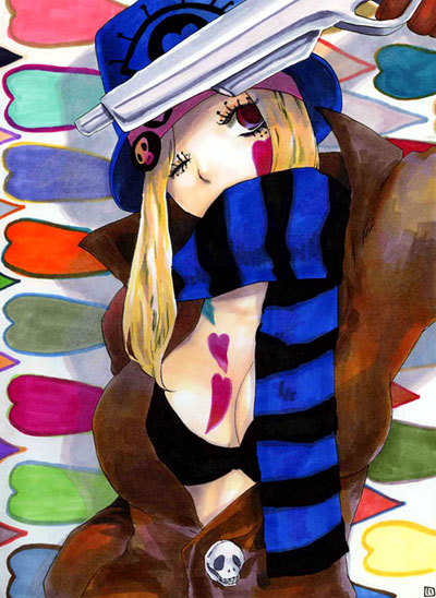 1girl, bikini, bikini_top_only, black_bikini, blonde_hair, breasts, cleavage, female_focus