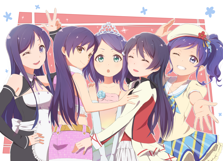 10s, 5girls, :d, :o, ;), ;d, ^_^, aikatsu!