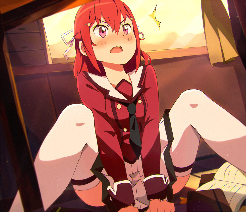 10s, 1girl, female_focus, hair_ornament, hairclip, inou-battle_wa_nichijou-kei_no_naka_de, kanzaki_tomoyo, pleated_skirt