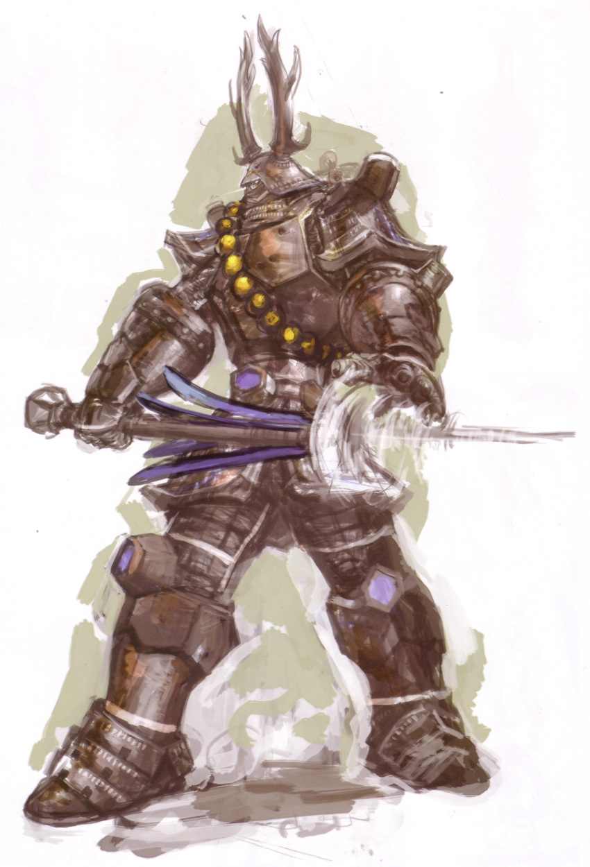 00s, 1boy, absurdres, armor, beads, drill, full_armor, helmet