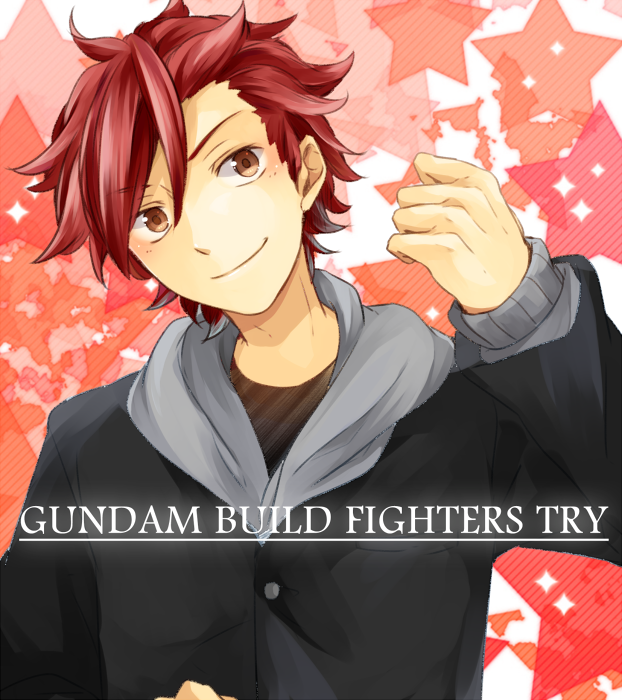10s, 1boy, bad_id, bad_pixiv_id, brown_eyes, gundam, gundam_build_fighters, gundam_build_fighters_try