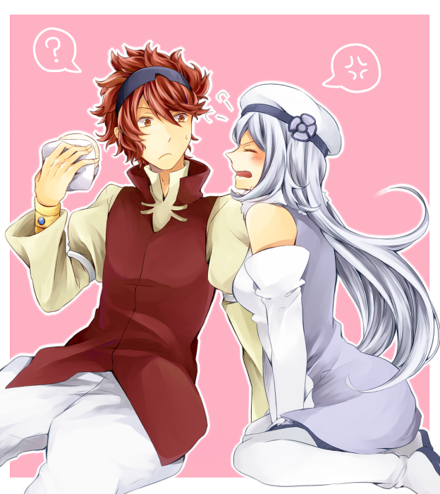 10s, 1boy, 1girl, ?, aila_jyrkiainen, anger_vein, bad_id, bad_pixiv_id