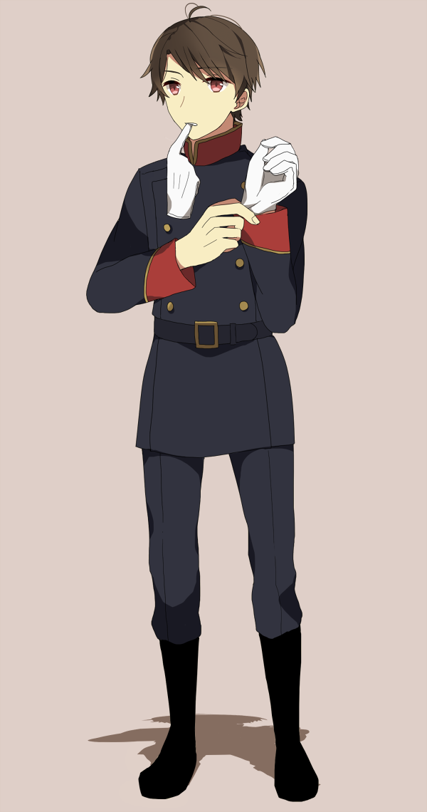 10s, 1boy, aldnoah.zero, bad_id, bad_pixiv_id, biting, brown_eyes, brown_hair