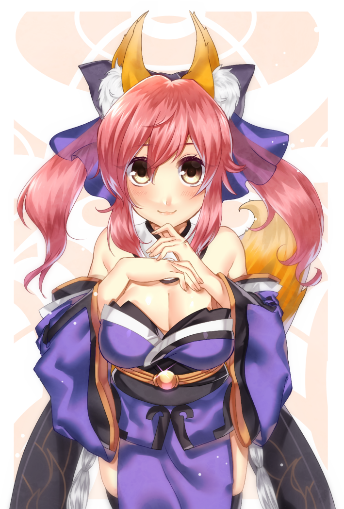10s, 1girl, :3, animal_ears, bare_shoulders, black_legwear, blush, breasts