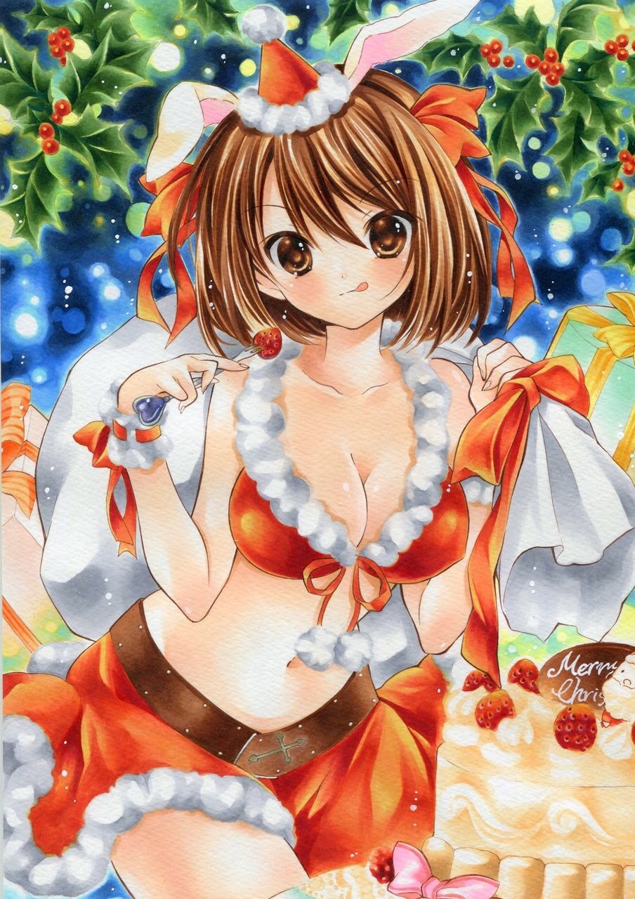 1girl, animal_ears, bad_id, bad_pixiv_id, bare_shoulders, blush, bra, breasts