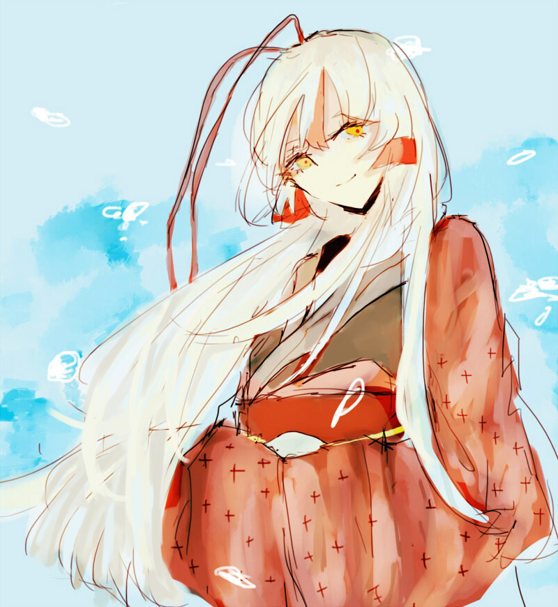 1girl, antenna_hair, bad_id, bad_pixiv_id, colored_skin, female_focus, funamusea, hair_tubes