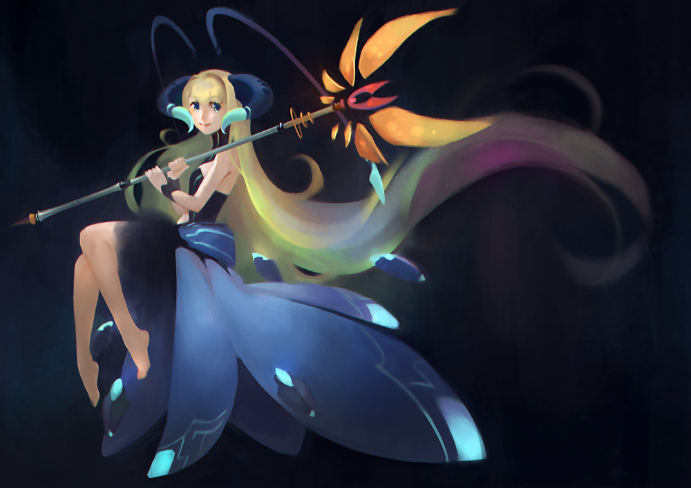 10s, 1girl, 3four, absurdly_long_hair, atelier_(series), atelier_escha_&amp;_logy, barefoot, blue_eyes