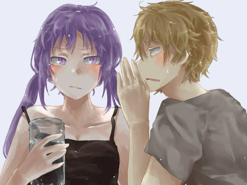 1boy, 1girl, anesaki_nozomi, anesaki_shun, bad_id, bad_pixiv_id, blush, brother_and_sister