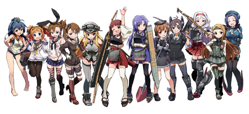 6+girls, :d, ^_^, akagi_(kancolle), akagi_(kancolle)_(cosplay), amami_haruka, amatsukaze_(kancolle), amatsukaze_(kancolle)_(cosplay)