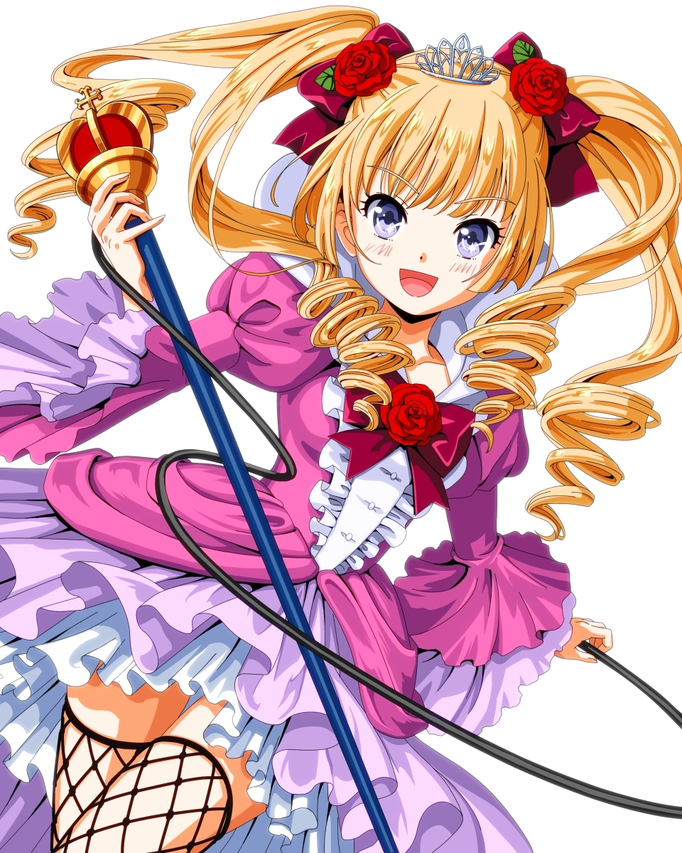 1girl, :d, aikon_47_todoufuken_idol_collection, bad_id, bad_pixiv_id, blonde_hair, blue_eyes, blush