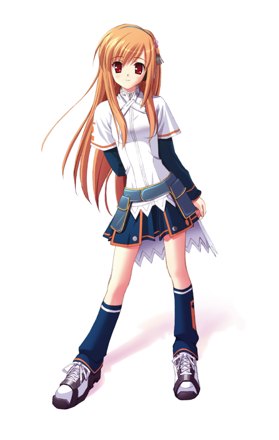beatmania_iidx, beatmania_iidx_9th_style, bemani, blush, headphones, miniskirt, orange_hair, orino_yushi