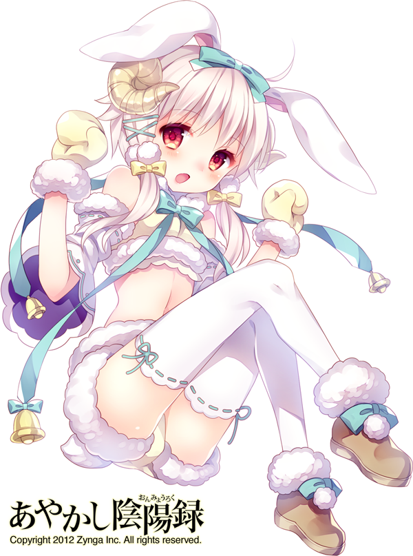1girl, :o, animal_ears, ayakashi_onmyouroku, bell, blush, female_focus, fur_trim