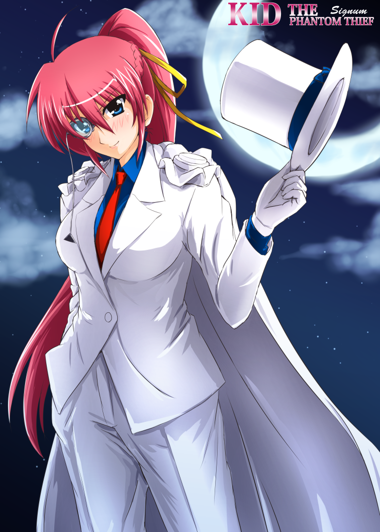 1girl, blue_eyes, cape, character_name, cosplay, diesel-turbo, female_focus, formal_clothes