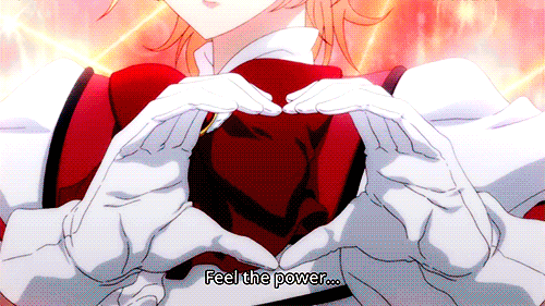 10s, 5boys, animated, animated_gif, binan_koukou_chikyuu_bouei-bu_love!, blonde_hair, gloves, green_hair, hakone_yumoto, heart, heart_hands, kinugawa_atsushi, looking_at_viewer, lowres, magical_girl, male_focus, multiple_boys, naruko_io, pink_hair, subtitled, yufuin_en, zaou_ryuu