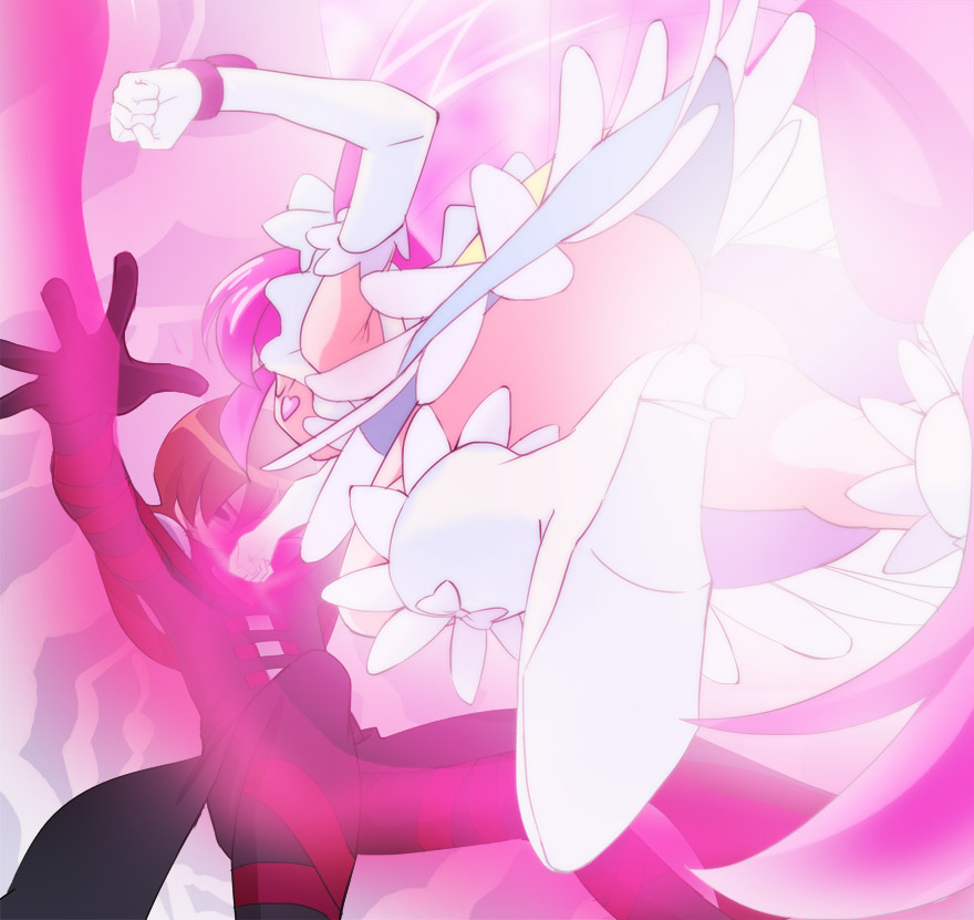 10s, 1boy, 1girl, aino_megumi, ass, brown_hair, censored, closed_eyes