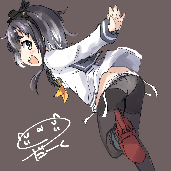 10s, 1girl, ass, bikini, black_pantyhose, clothes_pull, darkside, dress