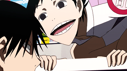2boys, animated, animated_gif, black_eyes, black_hair, imaizumi_shunsuke, lowres, male_focus