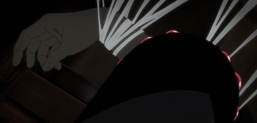 10s, animated, animated_gif, black_hair, blood, blood_on_face, looking_at_viewer, lowres