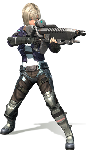 1girl, blonde_hair, gun, irina_akulov, nintendo, official_art, rifle, sniper_rifle