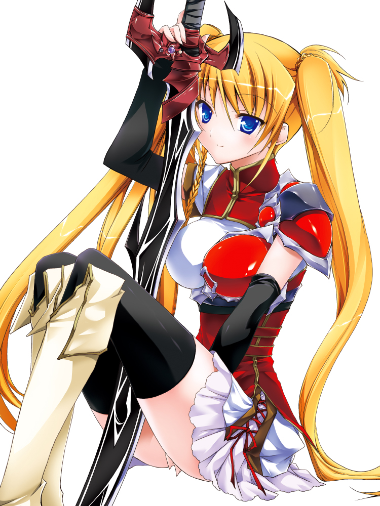 1girl, asio_(asiogimuto), bad_id, bad_pixiv_id, blonde_hair, blue_eyes, elicia_(sen_no_maken), long_hair