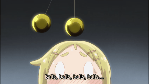 1girl, animated, animated_gif, anime_screenshot, blonde_hair, blush, denki-gai_no_hon'ya-san, female_focus