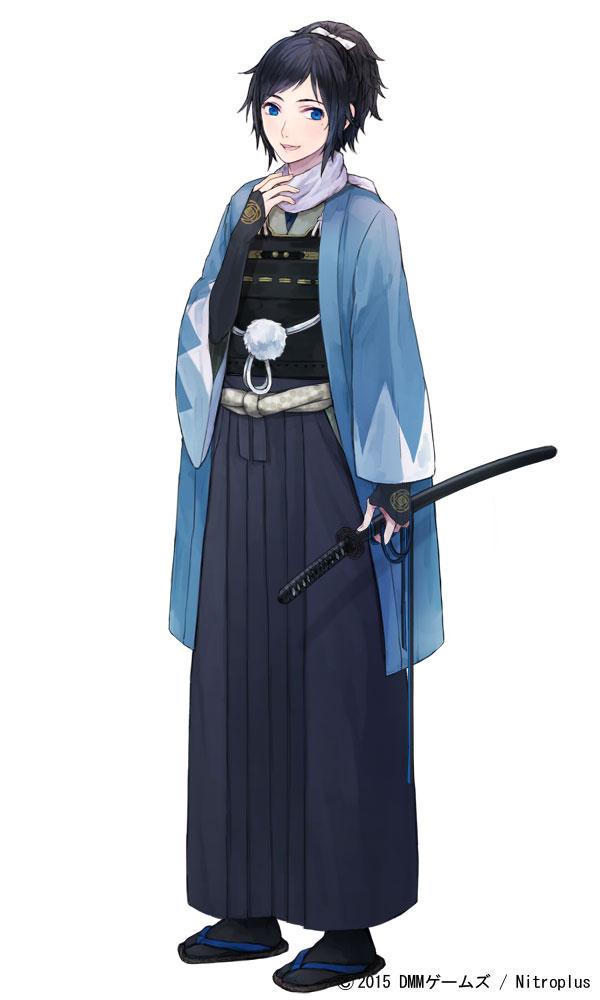 10s, 1boy, blue_eyes, blue_hair, bridal_gauntlets, company_name, dated, full_body