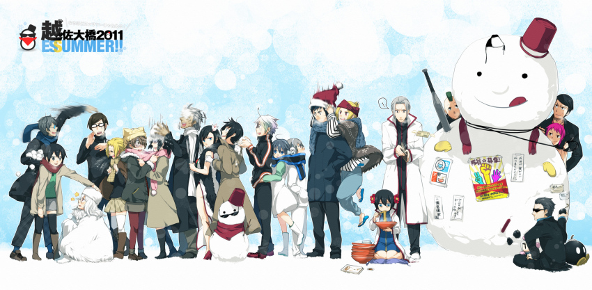 6+boys, 6+girls, amagiri_yakumo, animal_hood, black_hair, brown_hair, carlos_(etsusa_oohashi), charlotte_liverpool