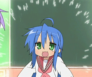00s, 1girl, :3, ahoge, animated, animated_gif, anime_screenshot, blouse