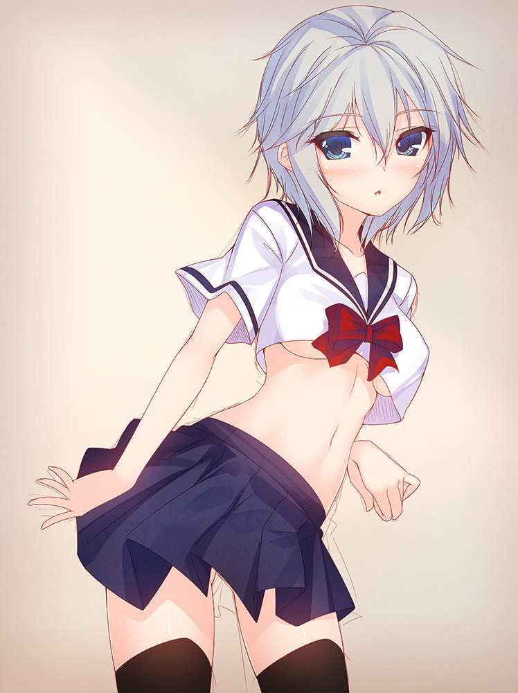 10s, 1girl, anastasia_(idolmaster), ayatudura, bad_id, bad_pixiv_id, black_thighhighs, blue_eyes