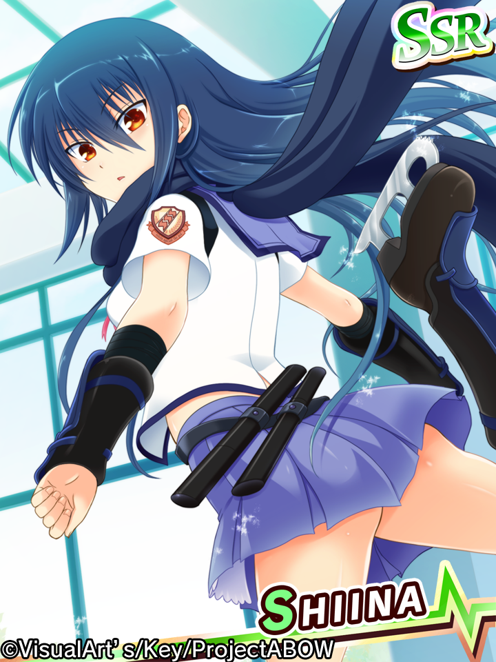 10s, 1girl, angel_beats!, black_hair, from_below, gauntlets, ice_skates, ice_skating