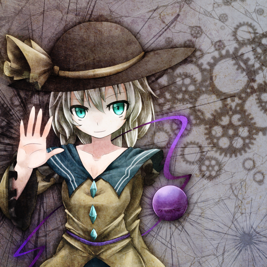 1girl, aqua_eyes, bad_id, bad_pixiv_id, blouse, collarbone, crack, female_focus