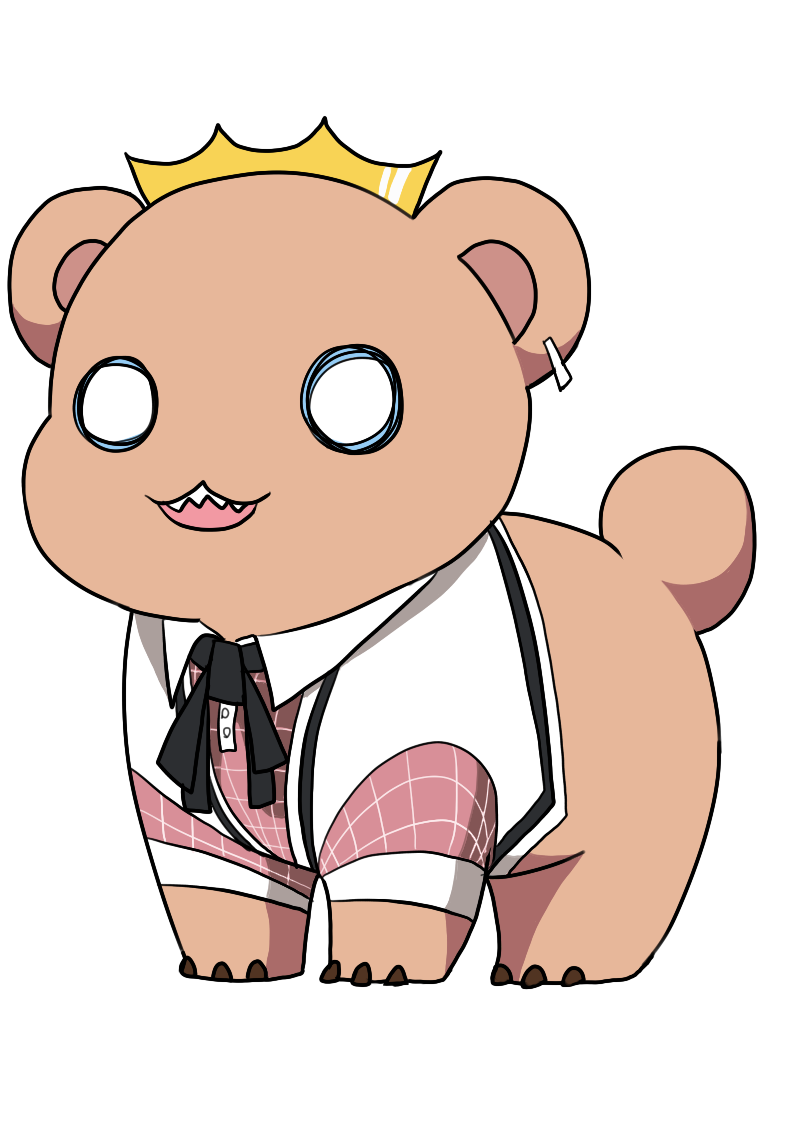 akuma_no_riddle, animal, animalization, arakawa_miho, bad_id, bad_pixiv_id, bear, clothed_animal