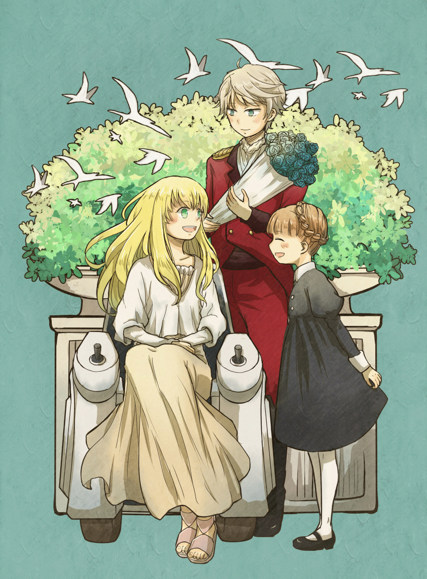 10s, 1boy, 2girls, absurdres, aldnoah.zero, asseylum_vers_allusia, bad_id, bad_pixiv_id