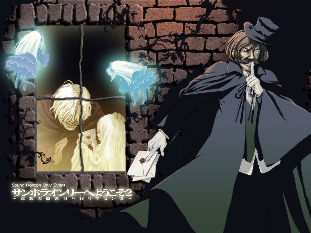 2boys, 3girls, abyss_(sound_horizon), blonde_hair, el_(sound_horizon), elysion, gothic_lolita, hortense_(sound_horizon)