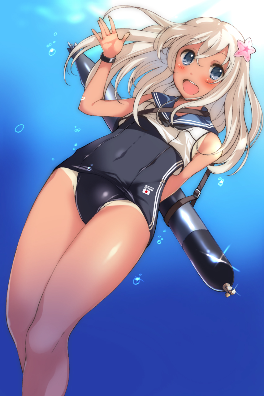 10s, 1girl, :d, bare_legs, bare_shoulders, blue_eyes, blush, child